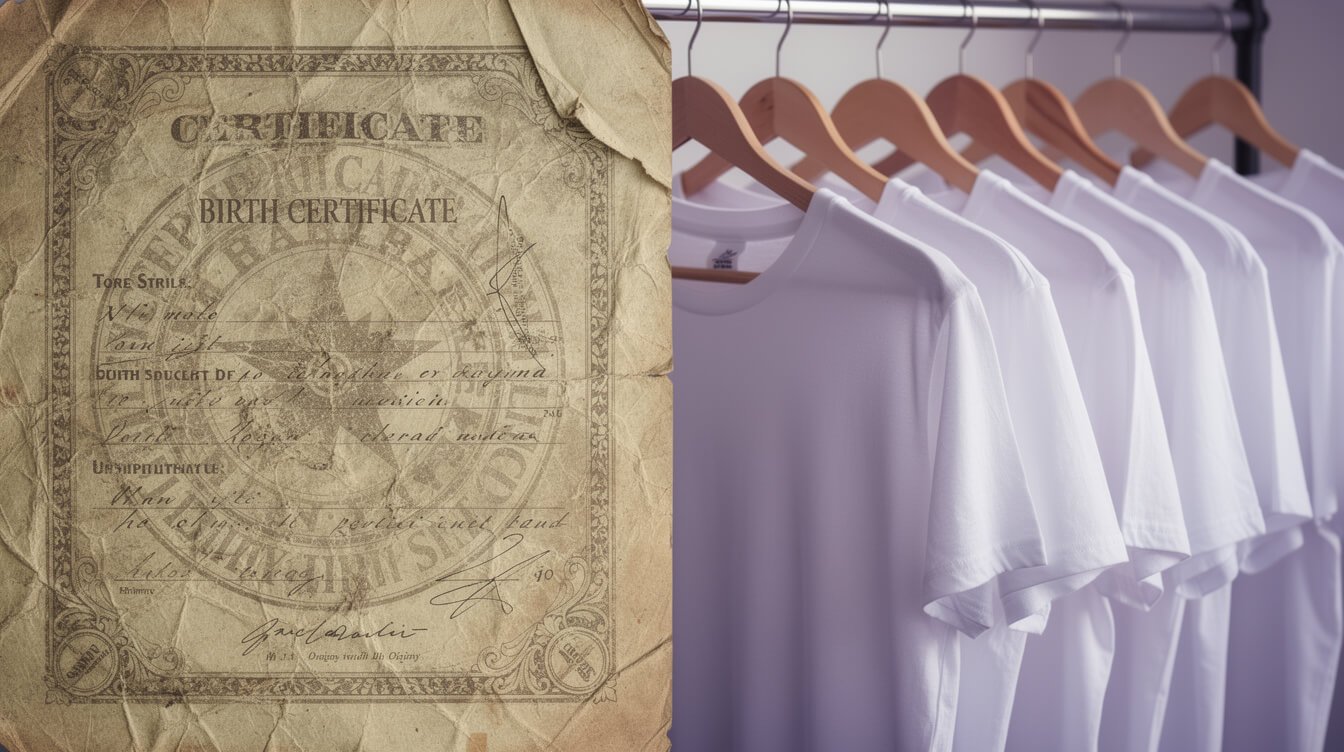 birth year novelty shirt rack