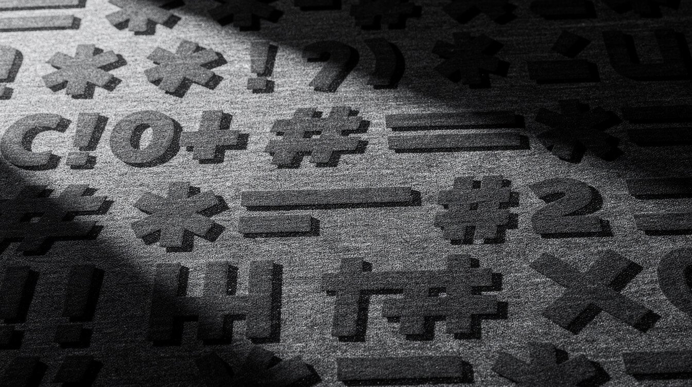 close up of bold profanity-style shirt text